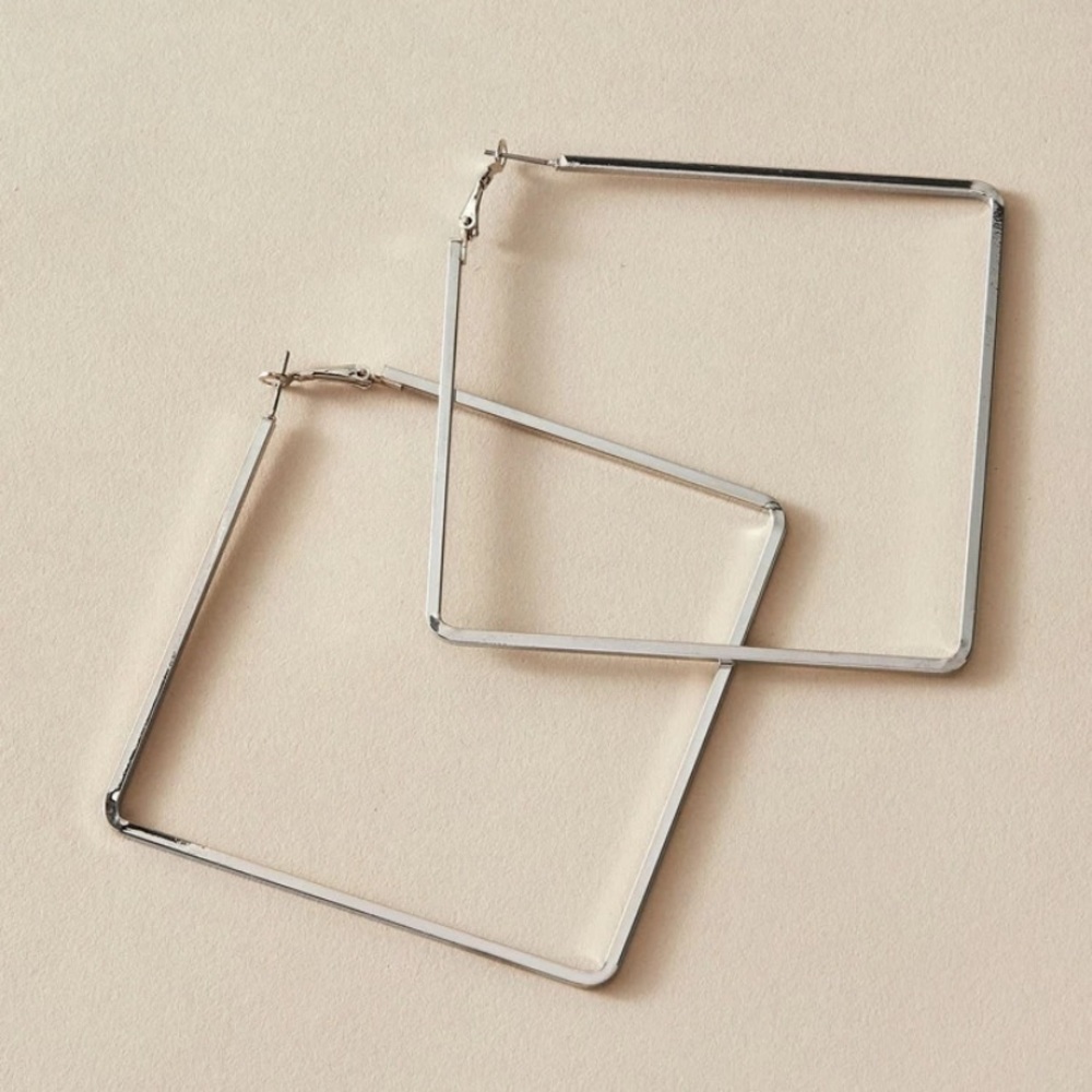 *SOLD* Square Geometric Hoop Earrings
